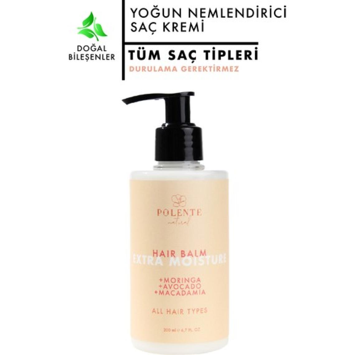 Polente Natural Yoğun Nemlendirici Saç Kremi - Tüm Saç Tipleri (200 ml)
