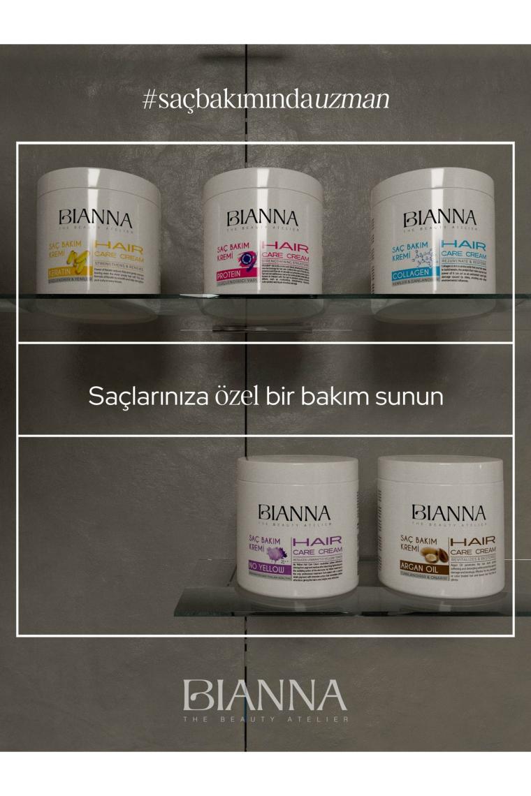 Bianna Saç Bakım Kremi Keratin Güçlendiren ve Yenileyen Saç Bakım Kremi - 500 ml
