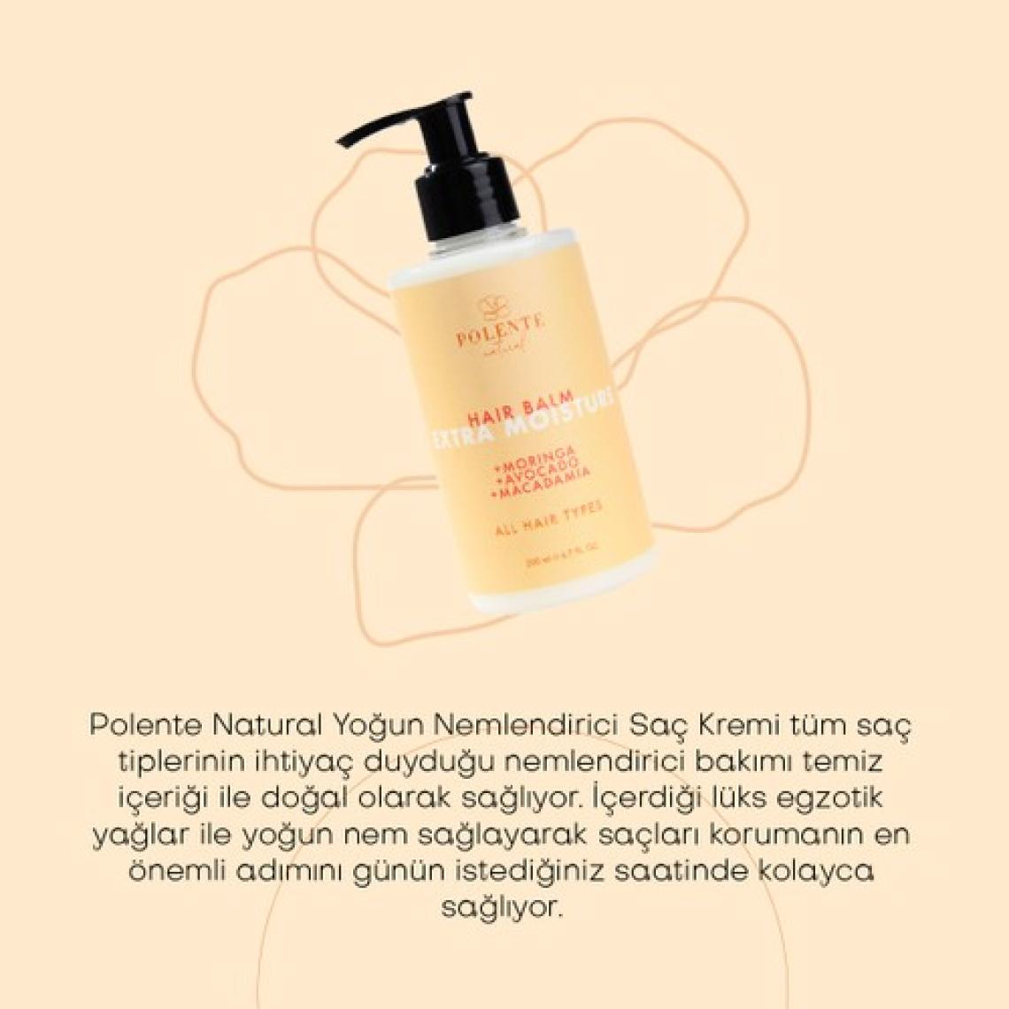 Polente Natural Yoğun Nemlendirici Saç Kremi - Tüm Saç Tipleri (200 ml)