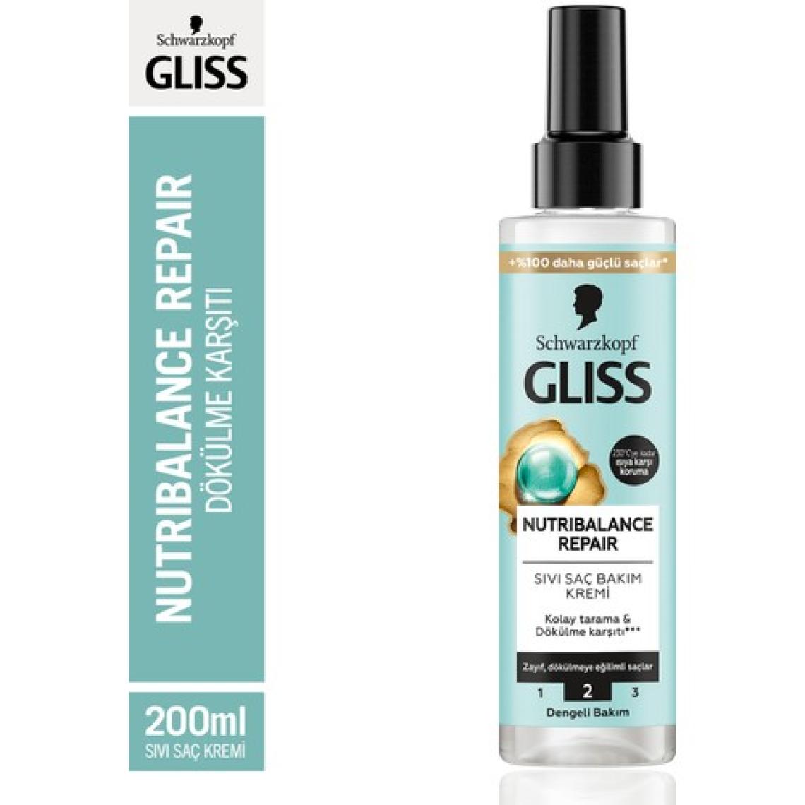 Schwarzkopf Gliss Nutribalance Repair Sıvı Saç Bakım Kremi 200 ml