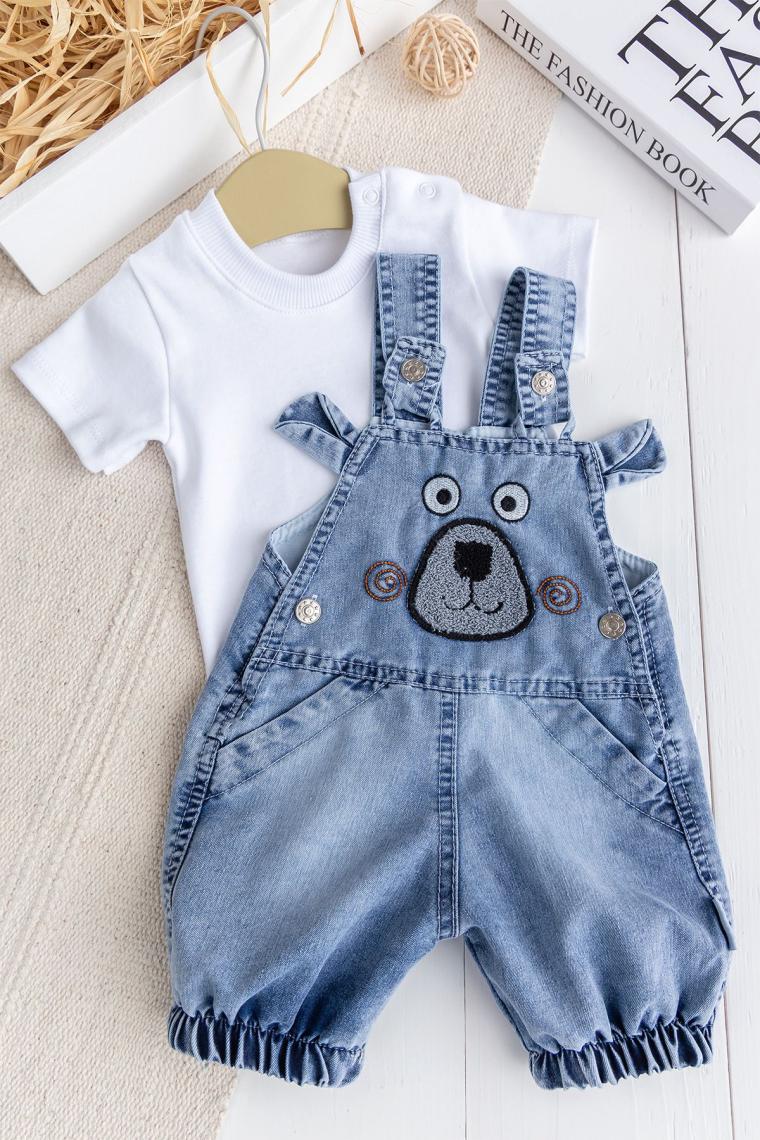 Babymod Fiğürlü Yazlık 2'li Erkek Bebek Salopet Tulum