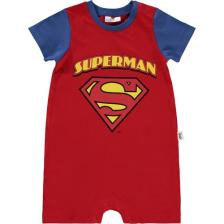 Superman Süperman Erkek Bebek Patiksiz Tulum  6-18 Ay Kırmızı