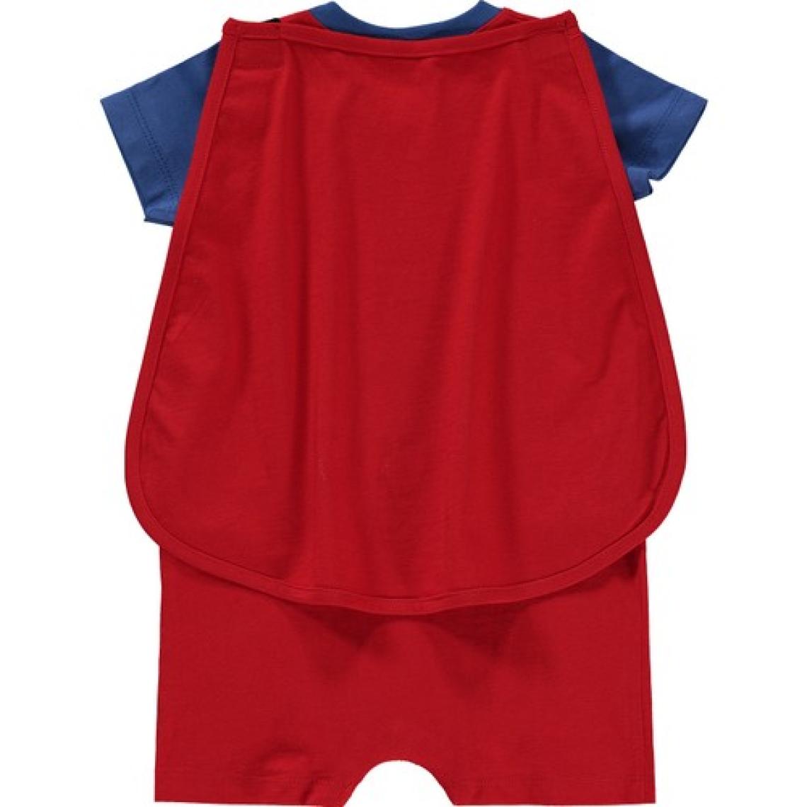 Superman Süperman Erkek Bebek Patiksiz Tulum  6-18 Ay Kırmızı