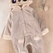 Babymod Panda Figürlü Kuzu Welsoft Erkek Bebek Kışlık Tulum
