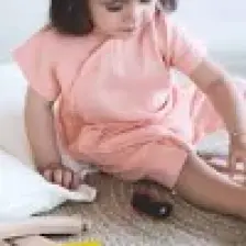 Little Gusto Kruvaze Yaka Müslin Bebek Tulum Pembe Organik Pamuk