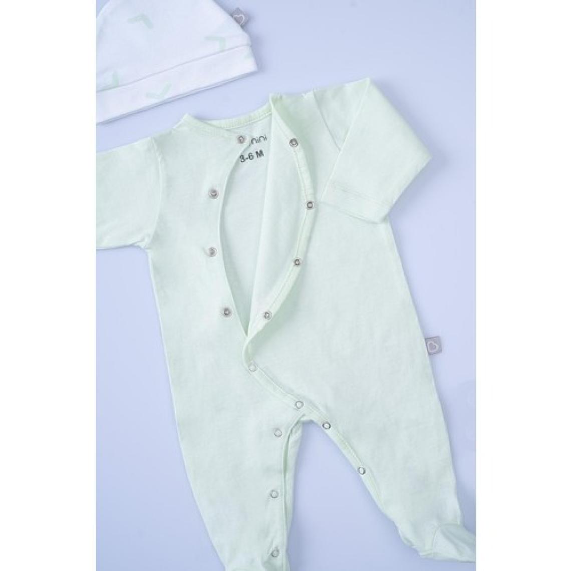 Boumini Bebek Patikli Tulum Şapka Set Mint