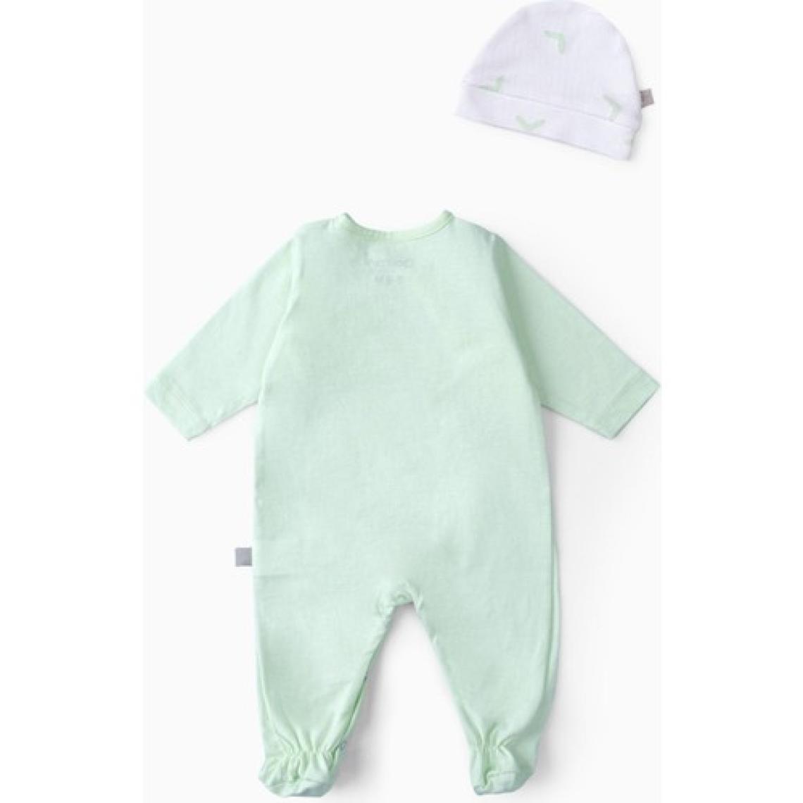 Boumini Bebek Patikli Tulum Şapka Set Mint