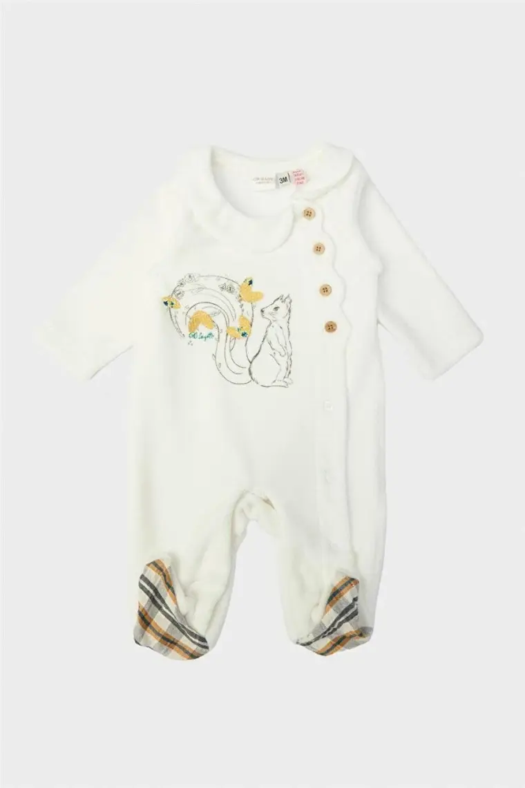 Layette Bg Store Kız Bebek Beyaz Tulum 23FW0LT7813