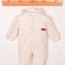 Welsoft Astarlı Triko Kışlık Bebek Tulum, Unisex Kürklü Peluş Dolgulu