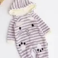 Babymod Tavşan Figürlü Kapüşonlu Içi Peluş Kız Bebek Tulum