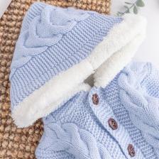 Triko Örme Welsoft Astarlı Kapüşonlu Kışlık Bebek Tulum