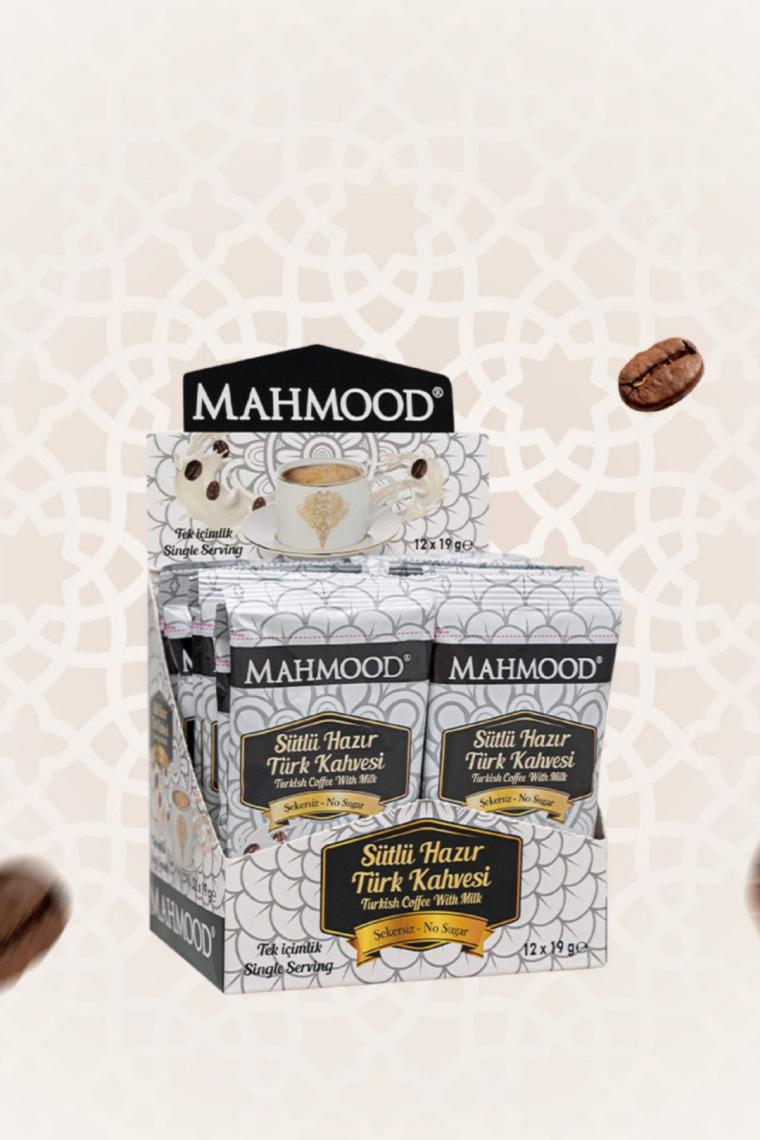 Sütlü Şekersiz Hazır Türk Kahvesi 12 Adet X 19 gr