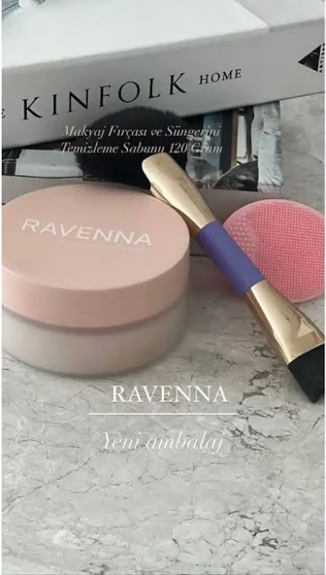 Ravenna Makyaj Fırçası ve Süngeri İçin Temizleme Sabunu 120 gr + Silikon Matı