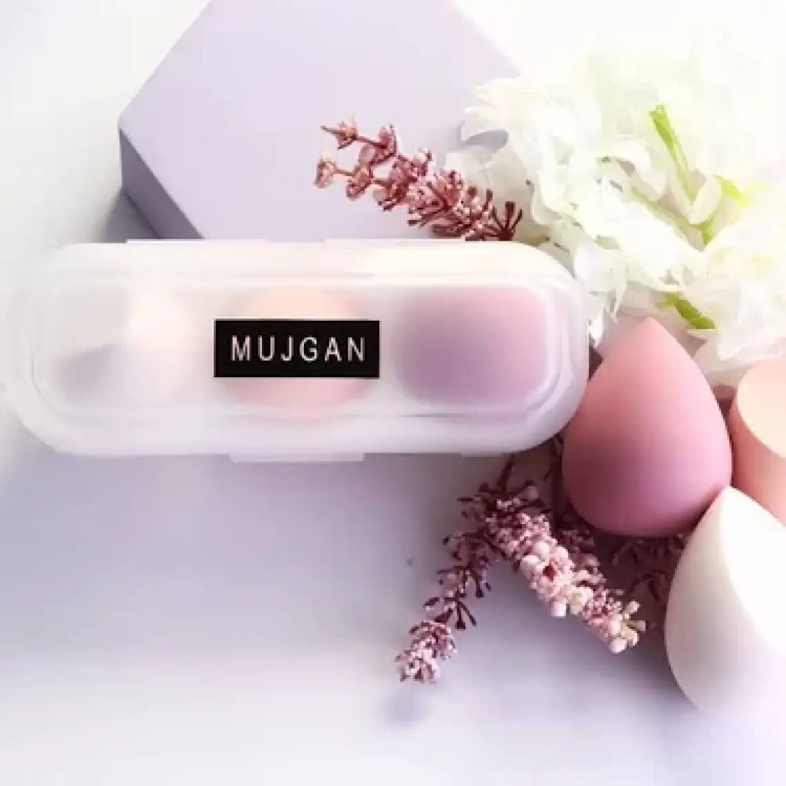 3'lü Standlı Makyaj Süngeri Seti