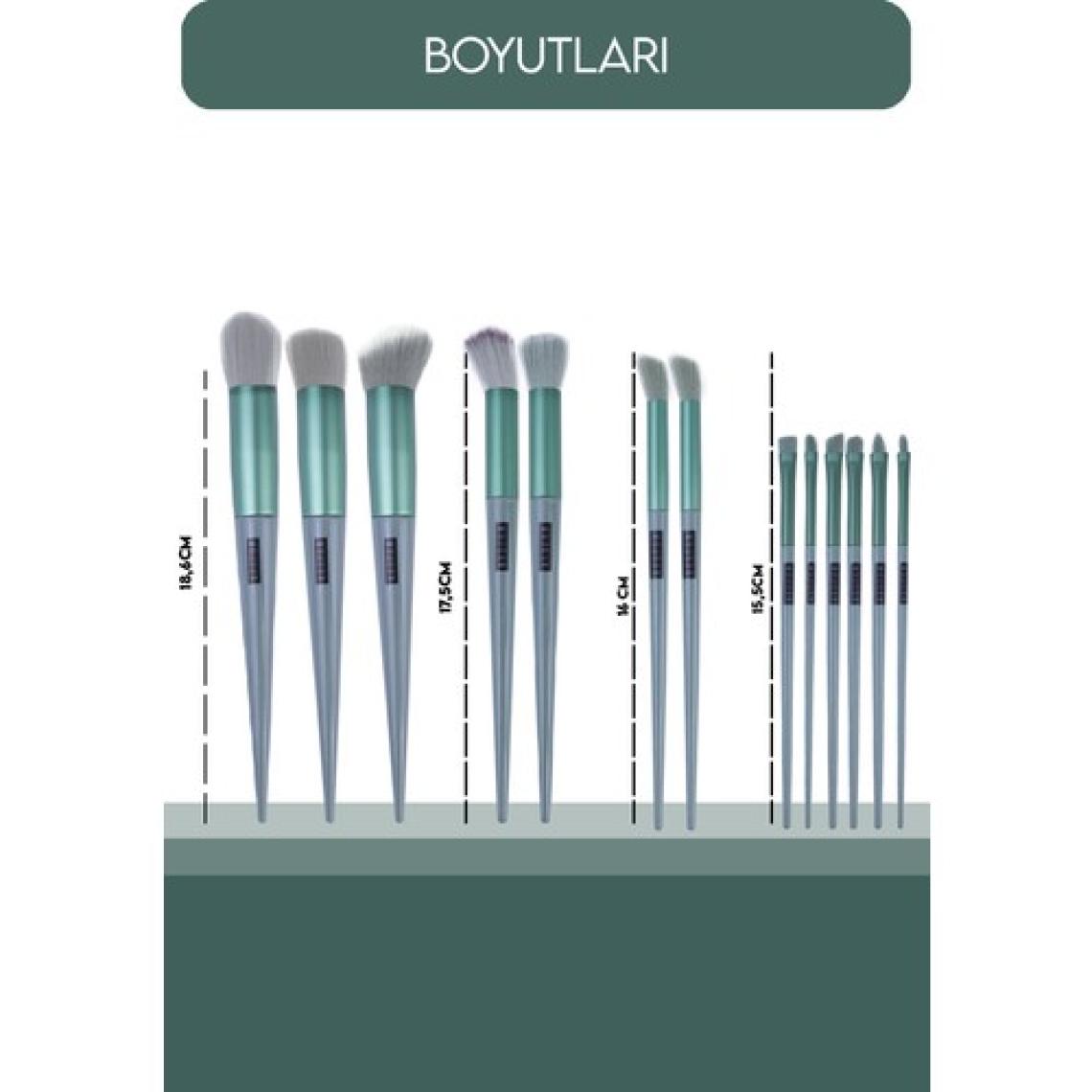 Mujgan Fix Özel Kutulu 13'lü Fırça Seti Yeşil Renk