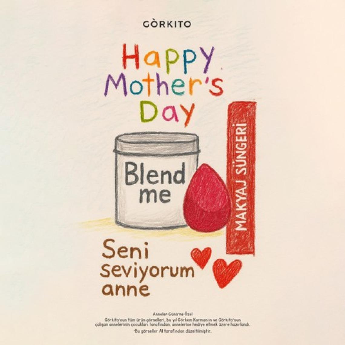 Görkito Makyaj Süngeri - Bordo