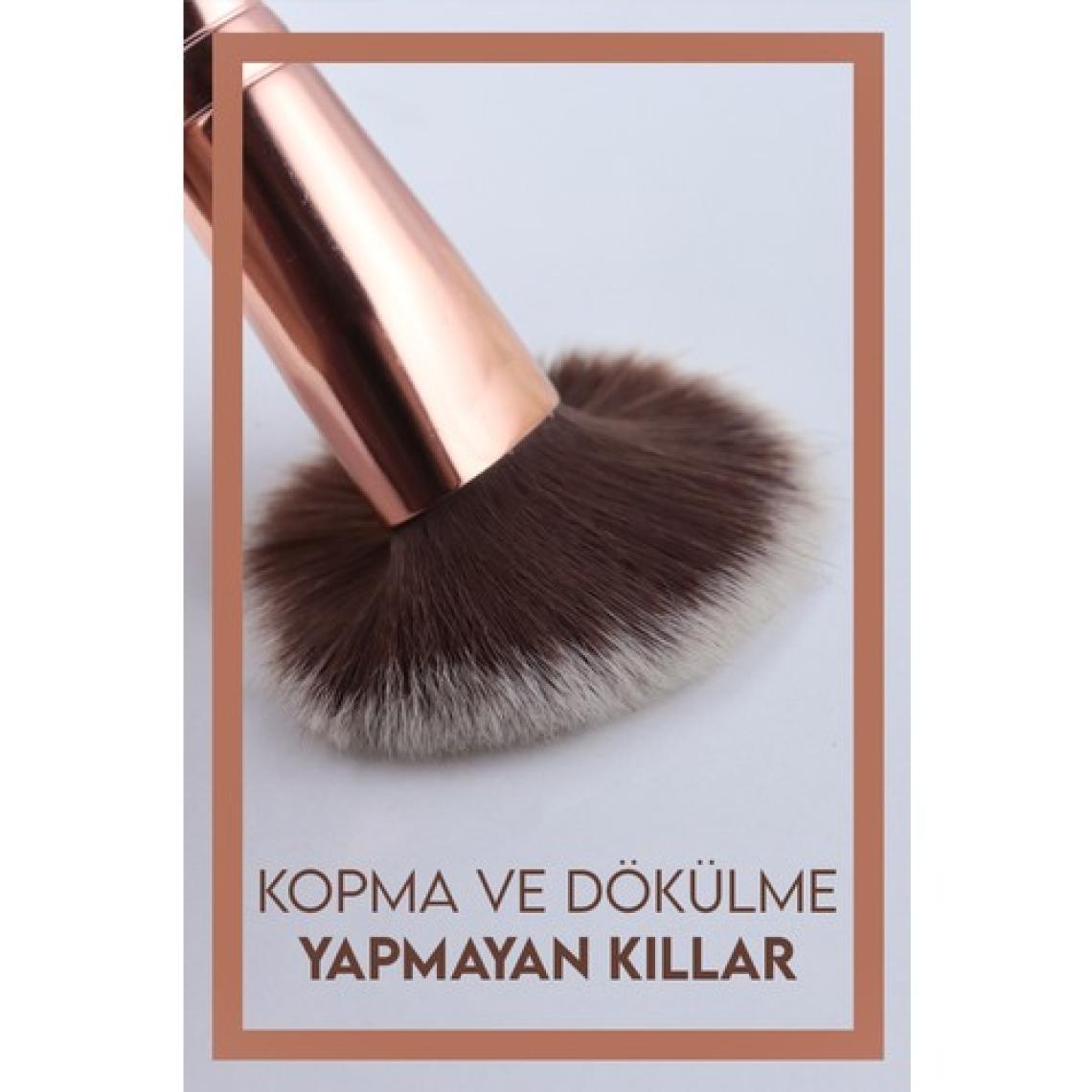 Mujgan 10'lu Makyaj Fırça Seti Beyaz Sap - Siyah Uç