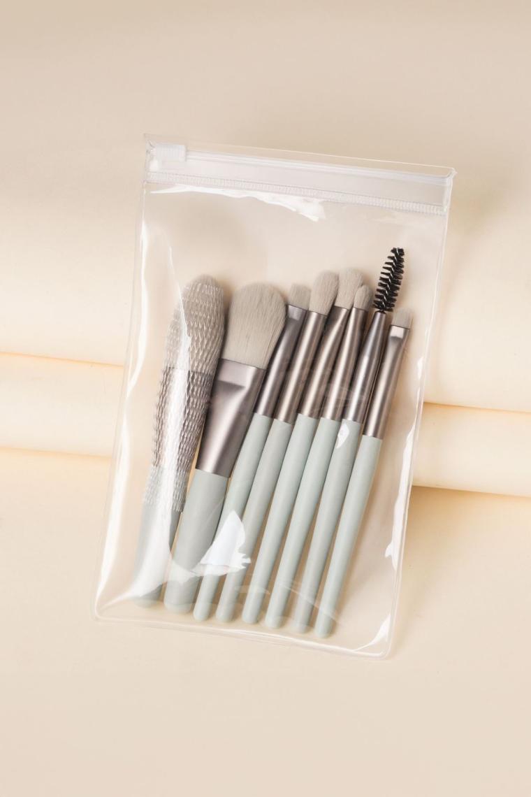 Chavin 8 Parça Makyaj Fırçası Seti Fondöten Far Pudra Eyeliner Kaş Fırça Set CIN831mv