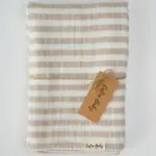 Caline Baby 2 Katlı %100 Pamuk Müslin Kundak ve Örtü Bezi | 120x120 cm | Bej | 40-40 | Yenidoğan & Bebek Battaniyesi