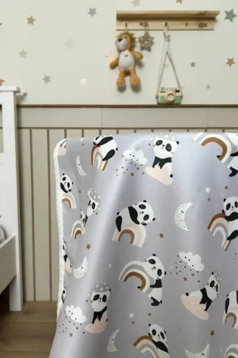 Fluffy Bebek Battaniyesi 70x100 Cm Panda Desen