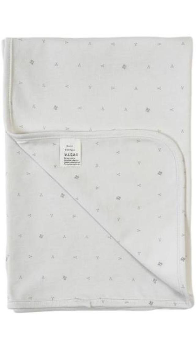 Boumini 80x80 cm %100 Pamuklu Çift Katlı Bebek Battaniyesi Beyaz