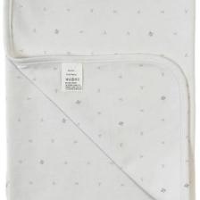 Boumini 80x80 cm %100 Pamuklu Çift Katlı Bebek Battaniyesi Beyaz