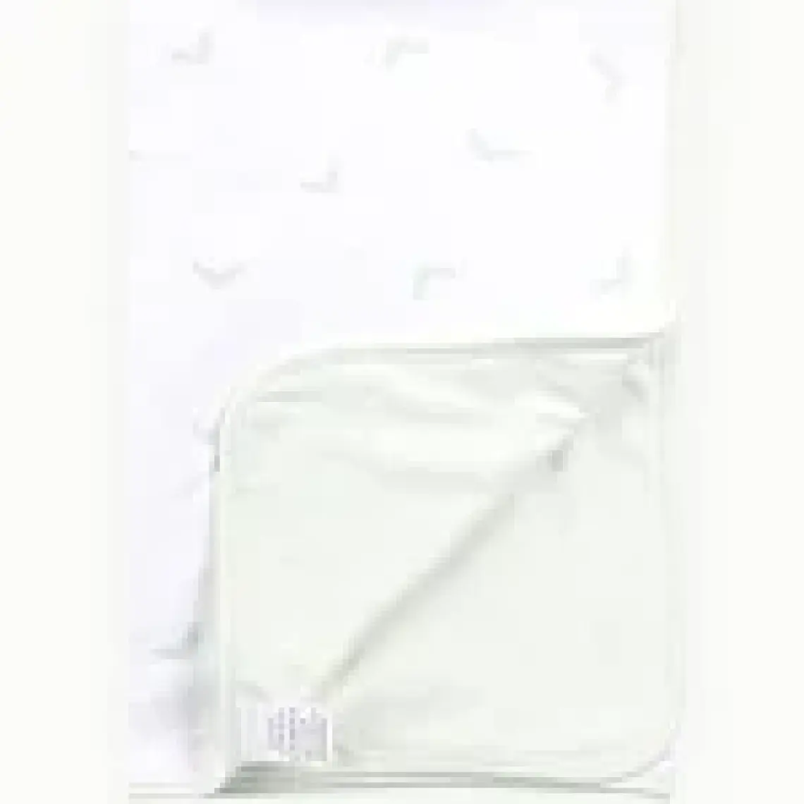 Boumini 80x80 cm %100 Pamuklu Çift Katlı Bebek Battaniyesi Mint Beyaz