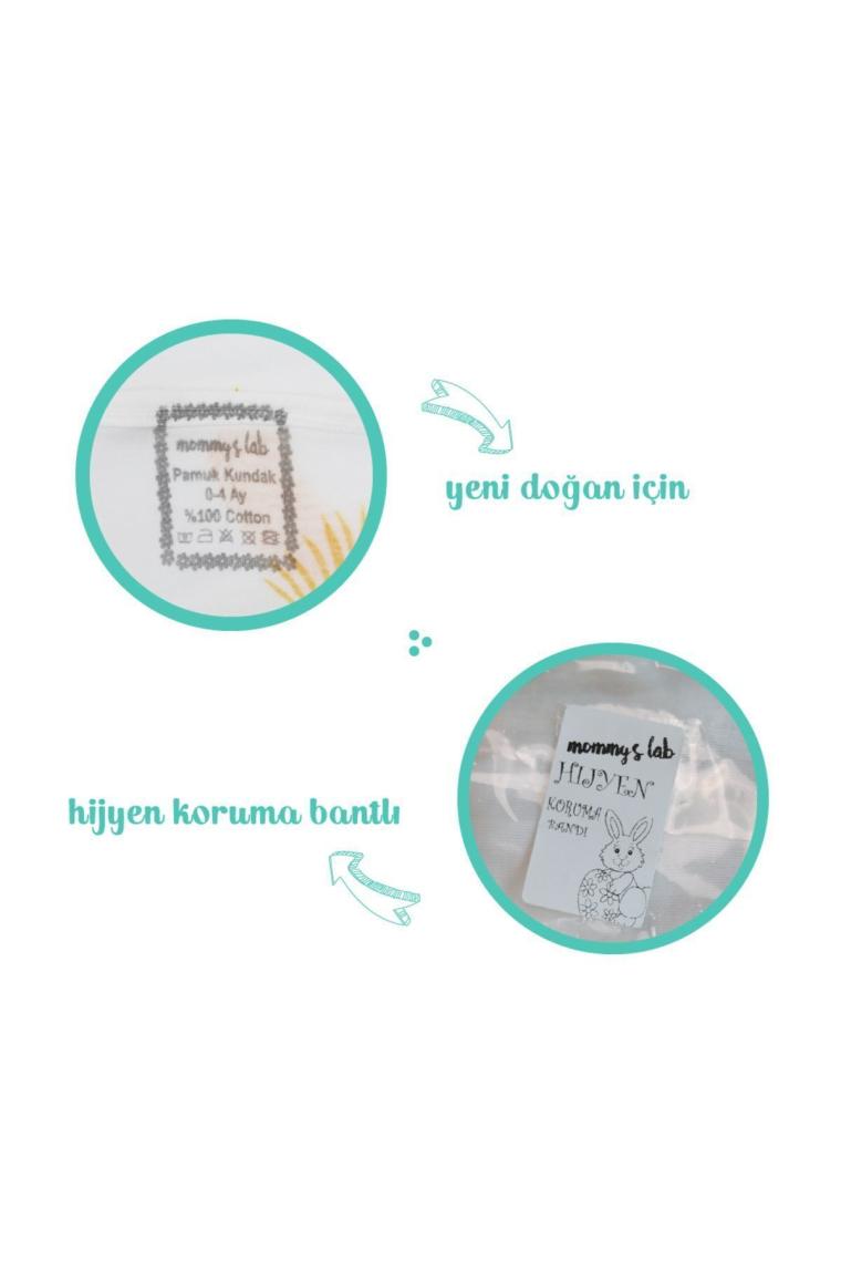 Yeni Sezon 0-4 Ay Desenli Renkli Cırtlı Hazır Bebek Pamuk Kundak %100 Pamuk (OEKO TEX CIF BELGELİ)