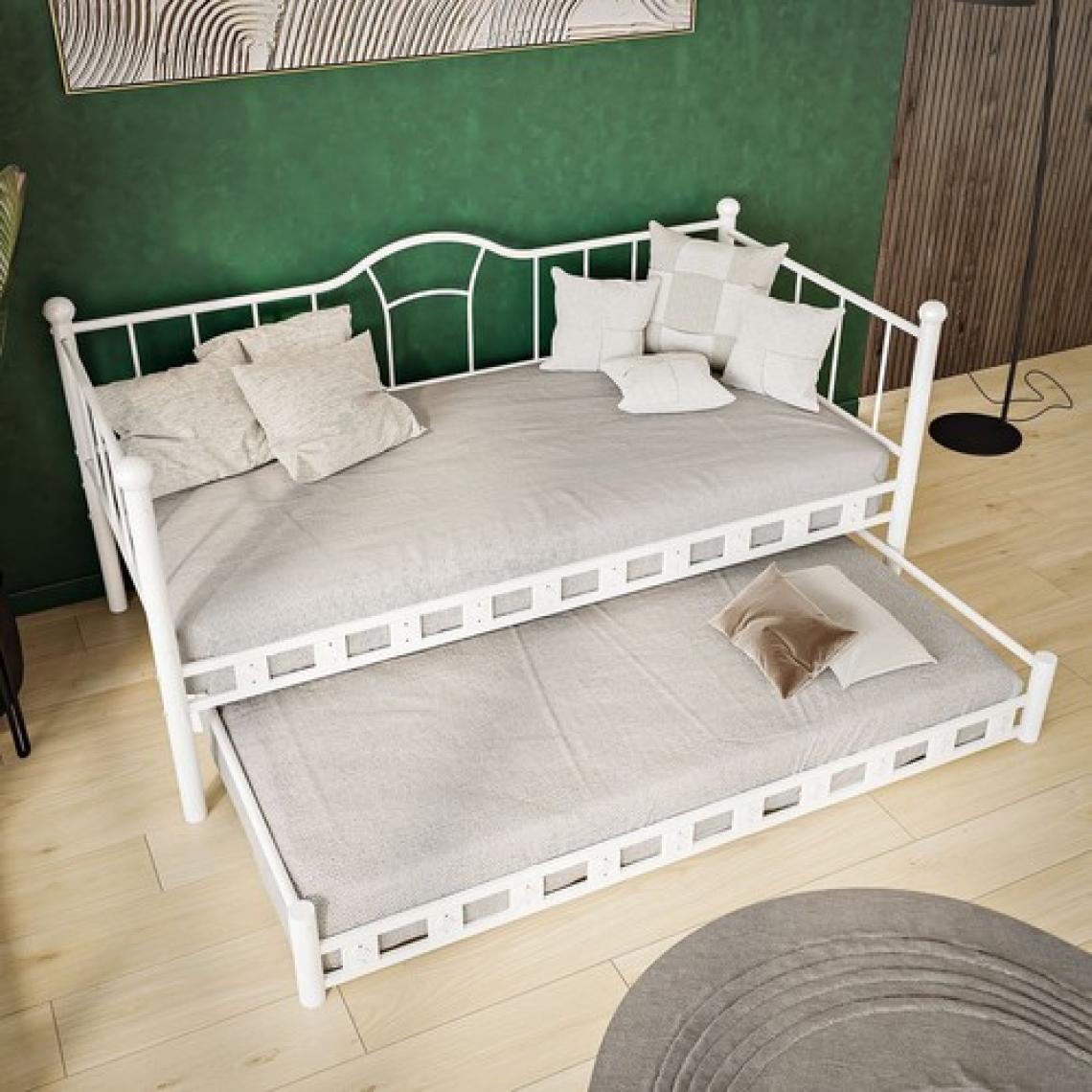 Argimo Kamelya Yavrulu Daybed Sedir Karyola 90x200 Beyaz
