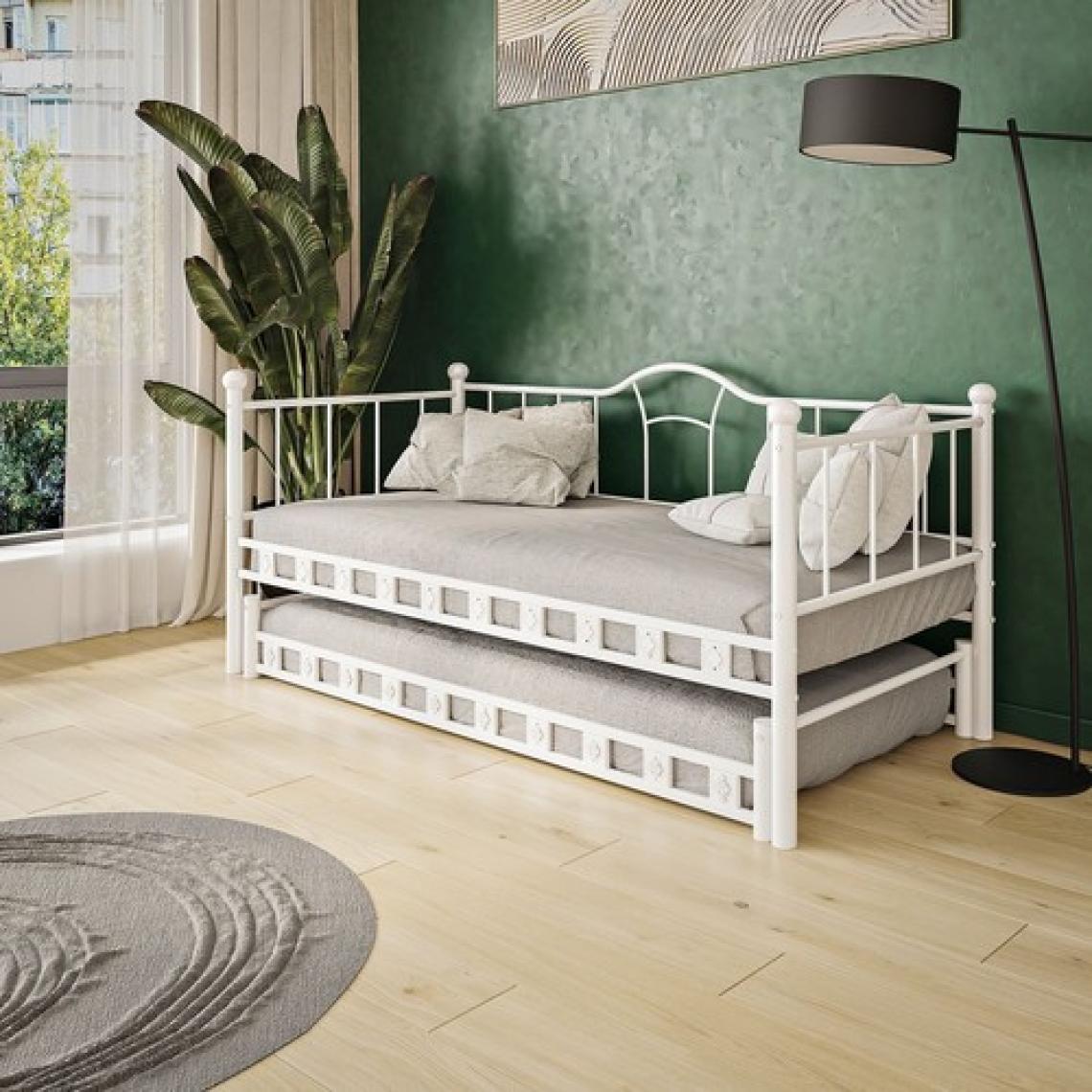 Argimo Kamelya Yavrulu Daybed Sedir Karyola 90x200 Beyaz