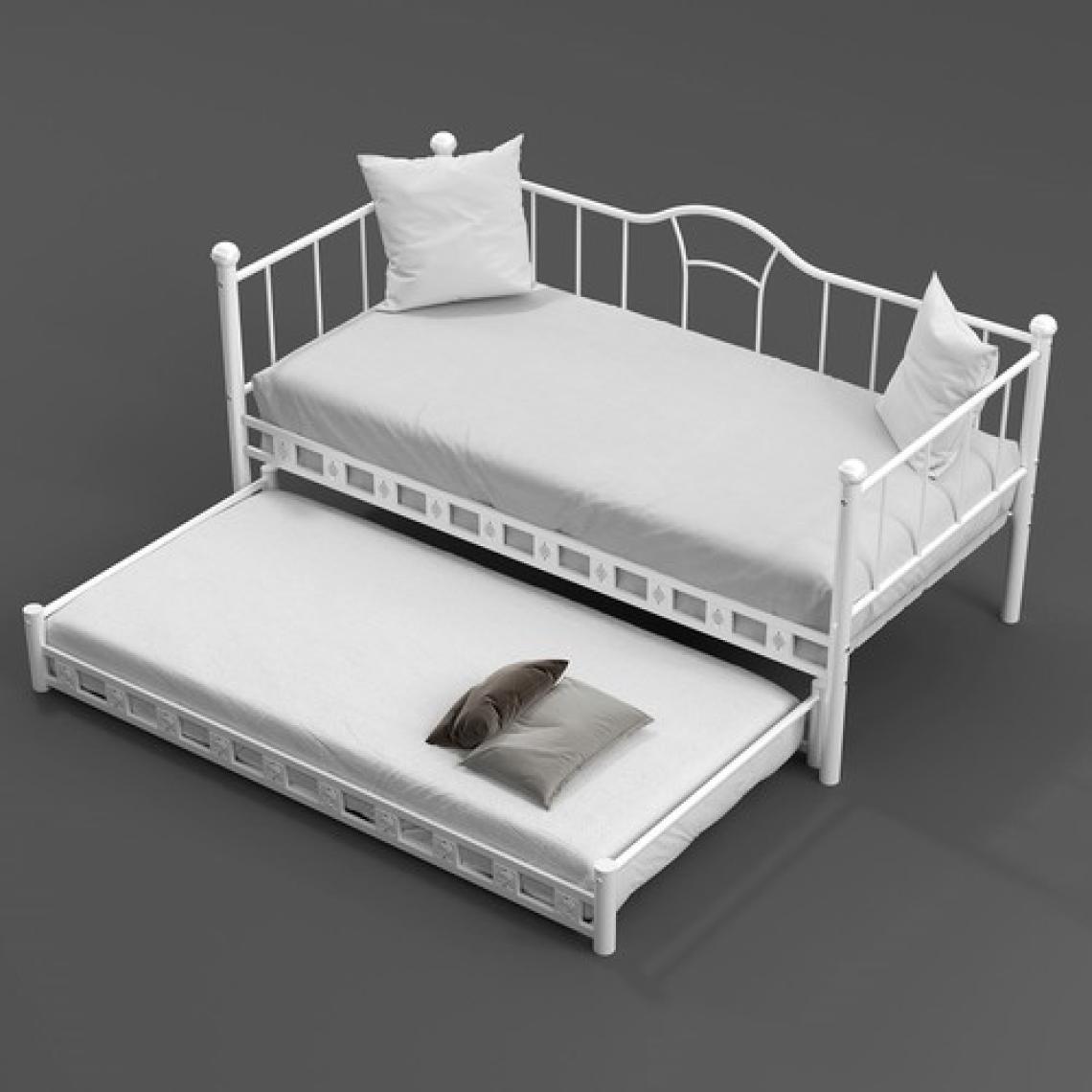 Argimo Kamelya Yavrulu Daybed Sedir Karyola 90x200 Beyaz