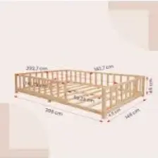 Kukka KFB640 Montessori Yer Yatağı 140 x 200  cm  Ahşap Çocuk Yatağı