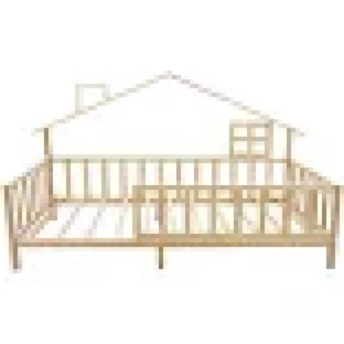 Kukka KFB621 Ahşap Çatılı Yer Yatağı – Iskandinav Tarzı Montessori Yatak, 90X200 cm