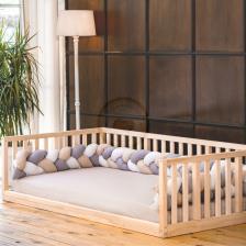 Wood and Montessori Woodandmontessori Montessori Doğal Ahşap Karyola Kanepe Model