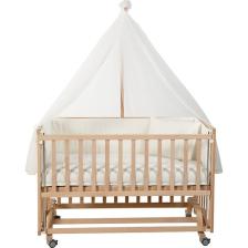 Baby Plus Doğal Ahşap Bebek Karyola 60X120 cm