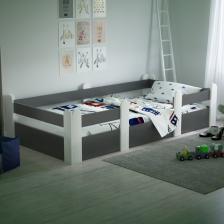 Tulip Life Montessori Karyola Beyaz-Antrasit 90X190 Yatak Uyumlu Oval Kesim Çocuk Yatağı TLP-303