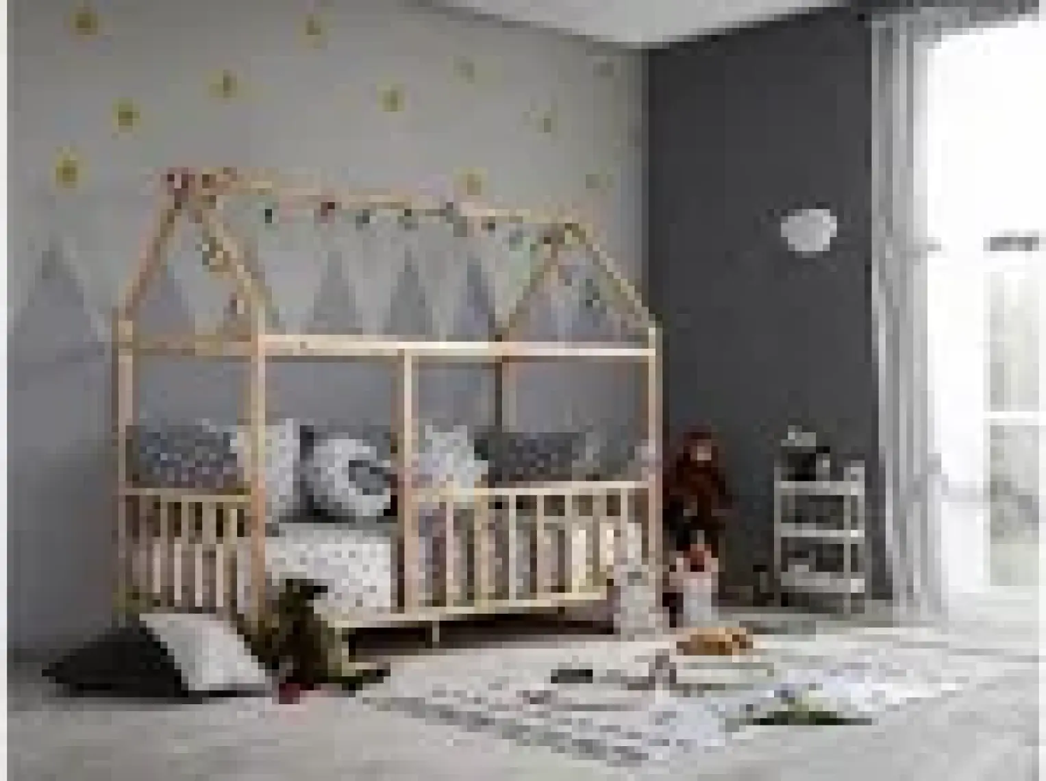 Köşk Mobilya Montessori Yatak Çatılı Model Ahşap Karyola