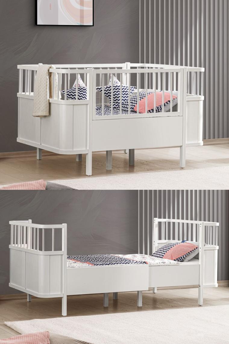 Setay Mdf Beşik Siesta Büyüyen Beşik 90x130, Karyola 90x190