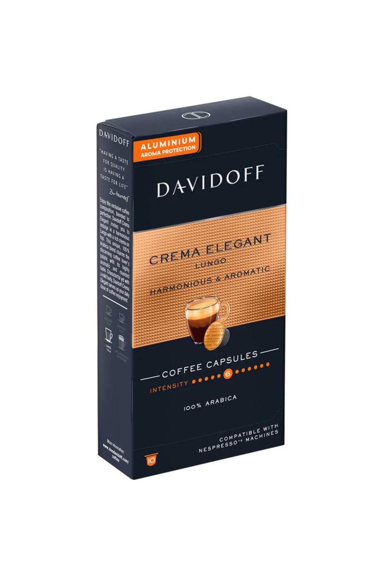Davidoff Crema Elegant Lungo Harmonious ve Aromatic Kapsül Kahve 10'lu