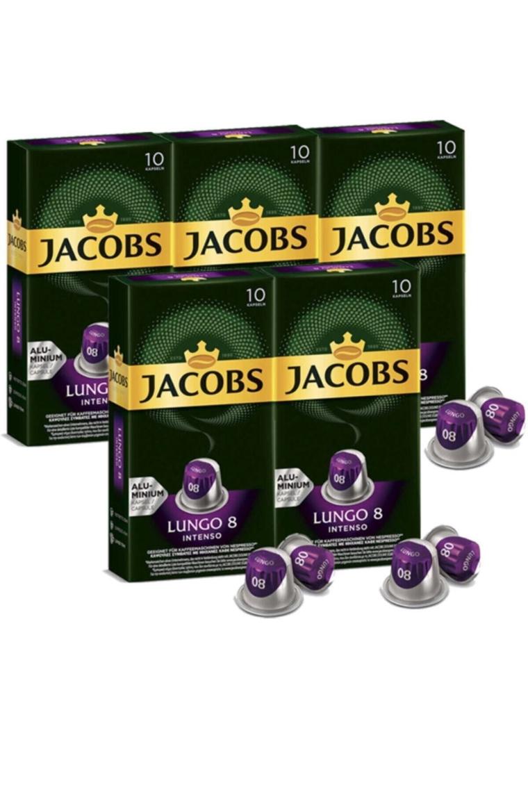 Lungo 8 Intenso Nespresso Uyumlu Alüminyum Kapsül Kahve 10 Adet X 5 Paket