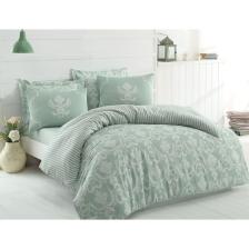 Enlora Home Kolay Ütülenir Nevresim Takımı Çift Kişilik Pure SuYeşili
