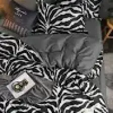 İQON Lastikli Çarşaflı Nevresim Takımı Çift Kişilik Zebra Siyah