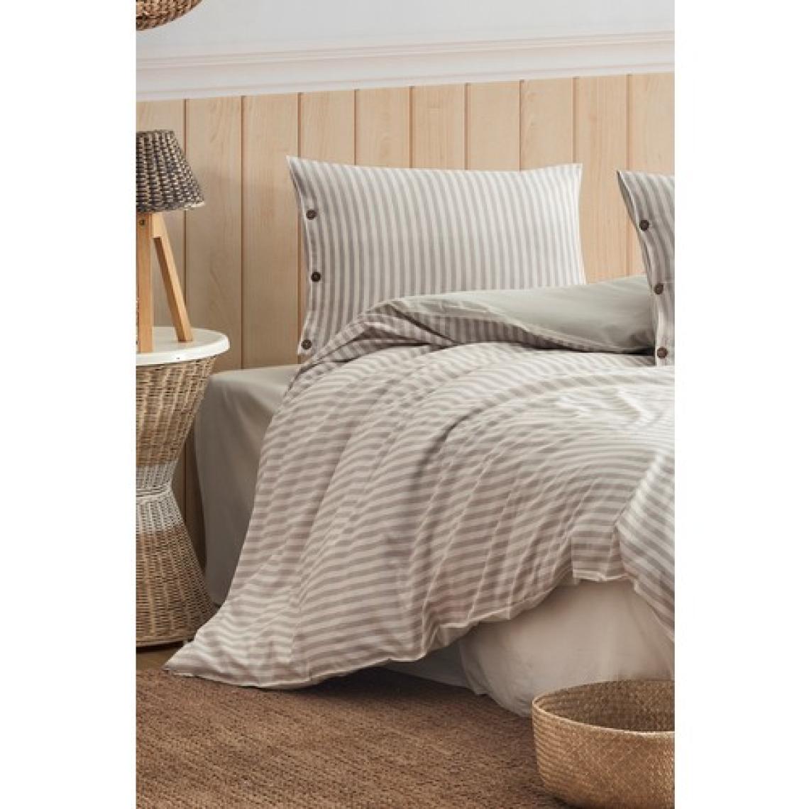 Berolige Easy Boho Kahve Çift Kişilik Yıkamalı Iplik Boya Nevresim Takımı