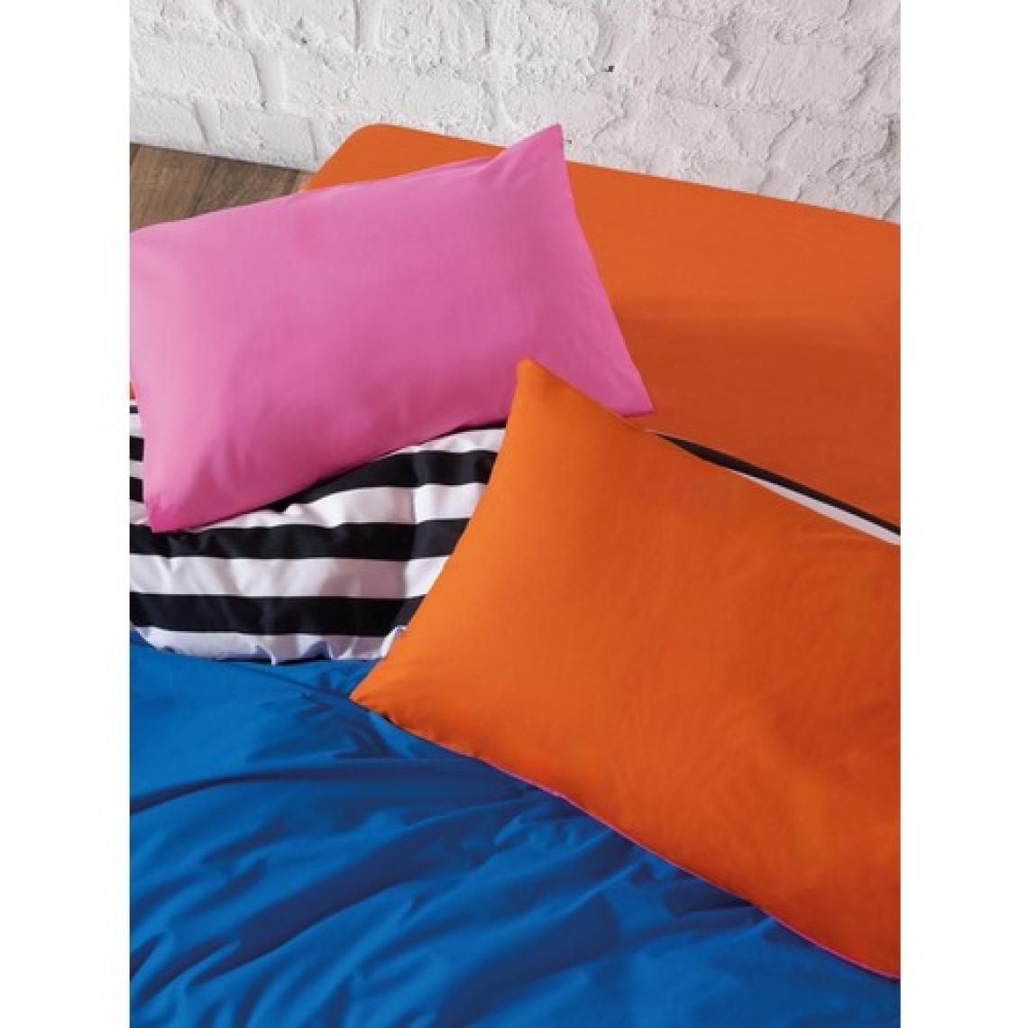 Cozy Home Popping Colors Çift Kişilik Lastikli Çarşaflı Nevresim Takımı Dusk Mavi
