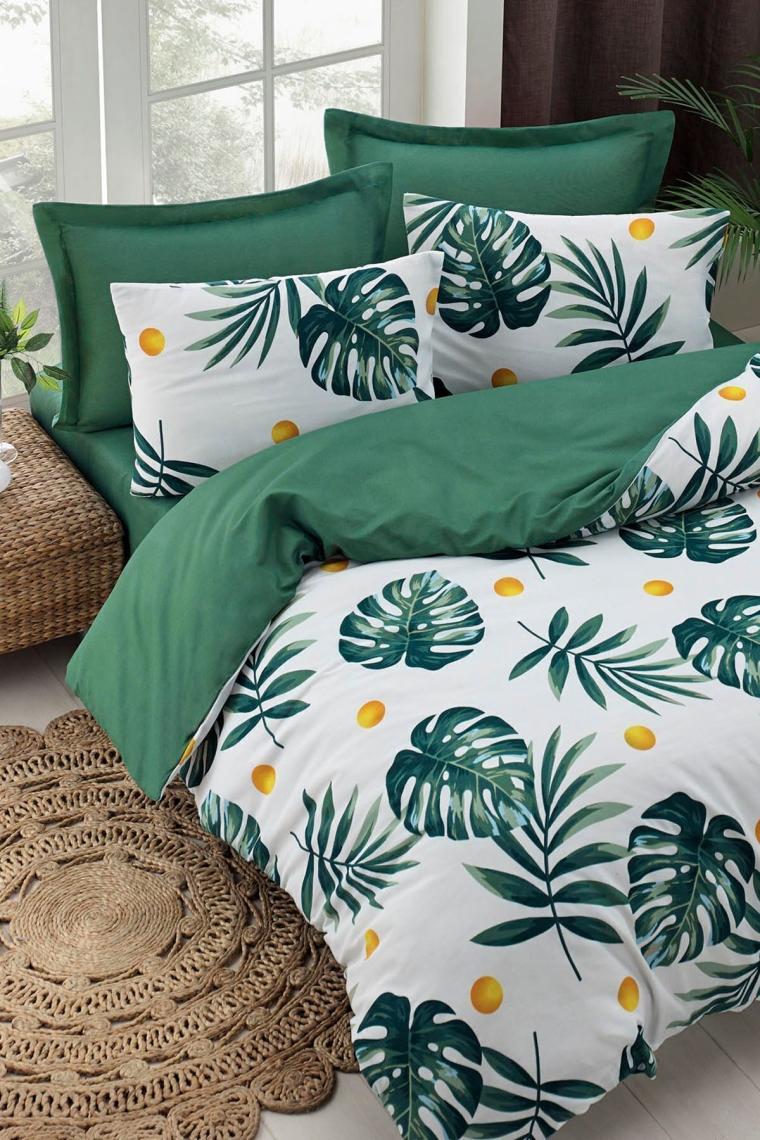 Eponj Home Mature Seti Çift Kişilik Monstera Yeşil
