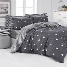 Eponj Home Mature Nevresim Seti Çift Kişilik Üçgen Gri
