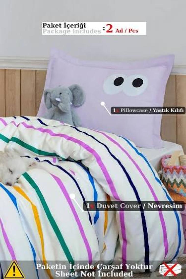 Eponj Home Junior Nevresim Seti Tek Kişilik Fuuny Lila