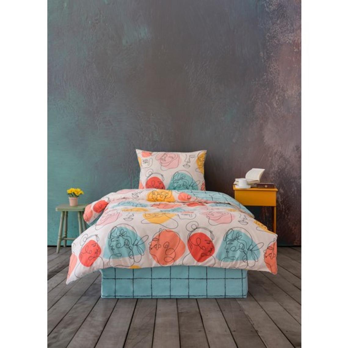 Cozy Home Tek Kişilik Lastikli Çarşaflı Nevresim Takımı Modern Mint