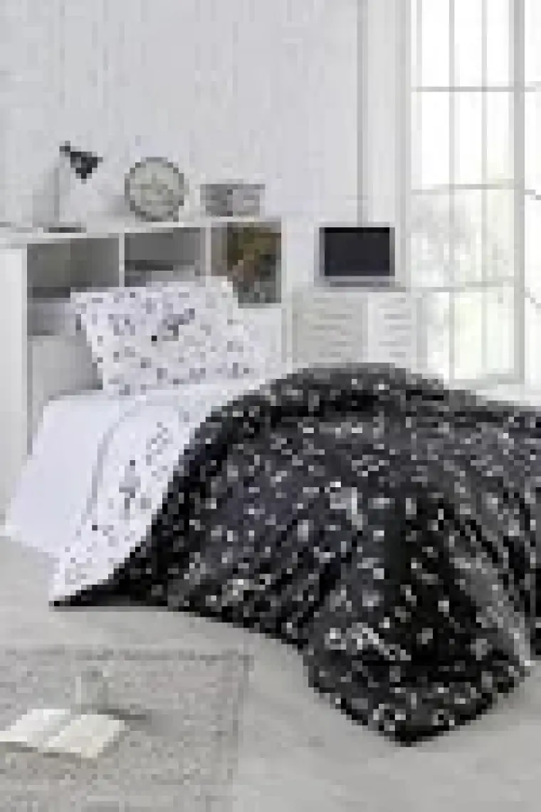 Eponj Home B&W Nevresim Takımı Tek Kişilik Melodiy