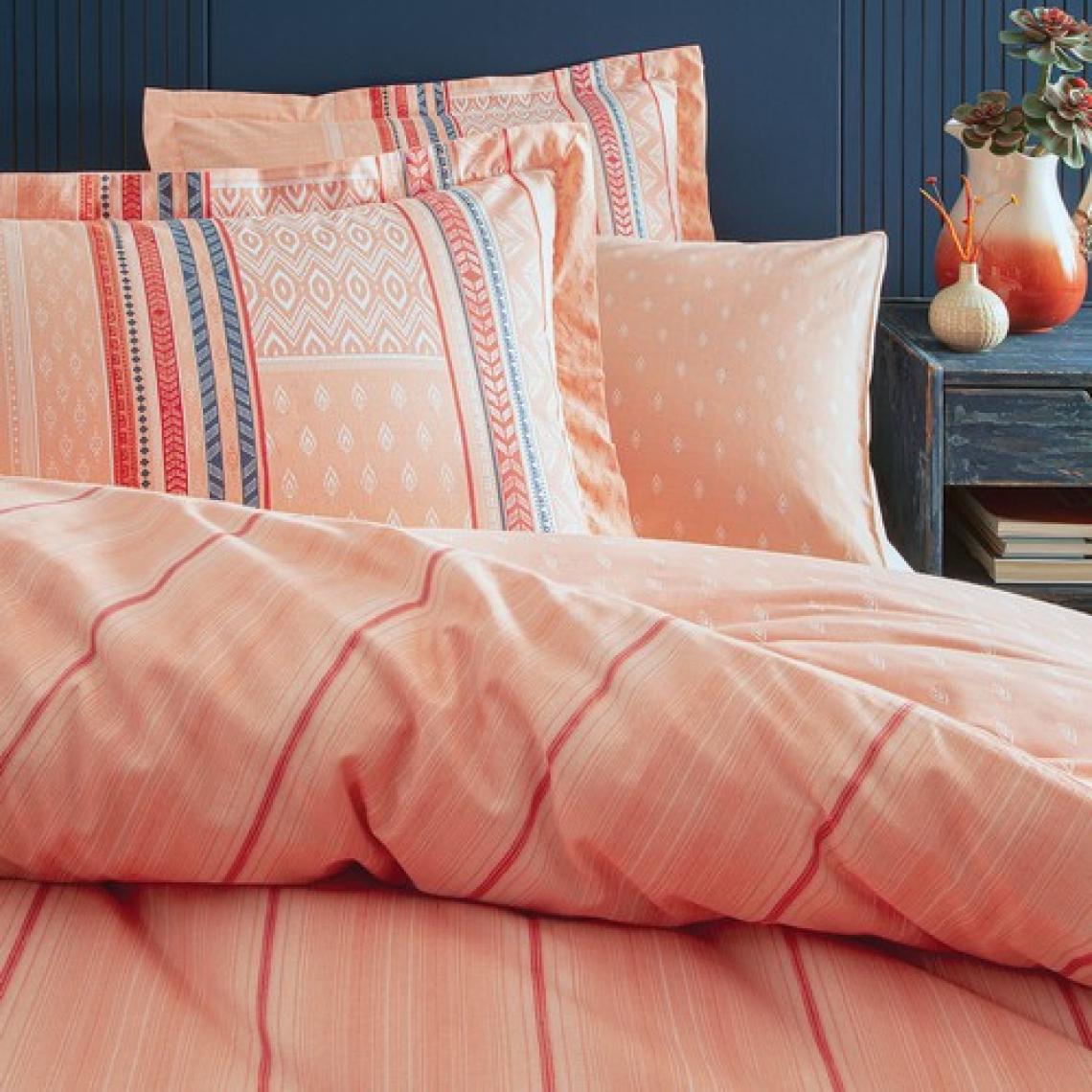 Yataş Bedding Pamena Ranforce Tek Kişilik Nevresim Seti - Somon